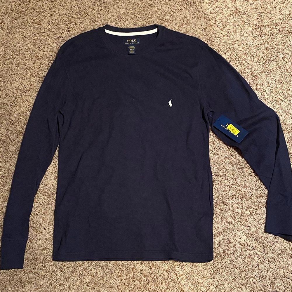 Polo navy thermal pj shirt